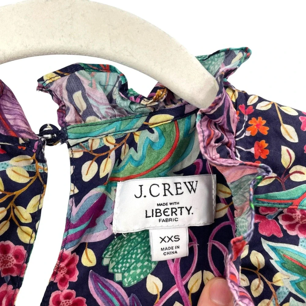 J. Crew Puff-sleeve top in Liberty Elm House floral Size‎ XXS